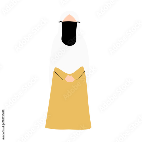 Niqabi muslim woman illustration