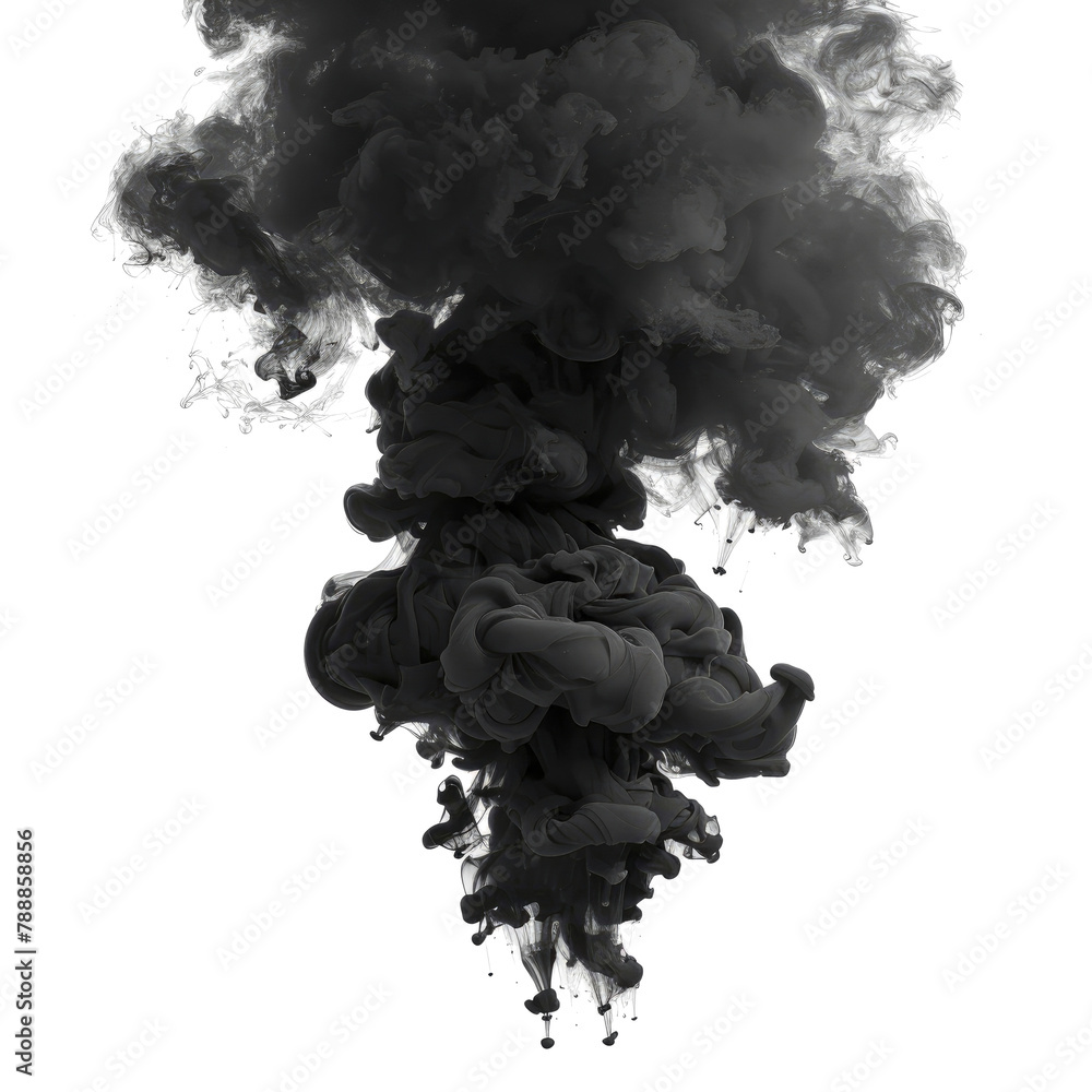 Black Smoke Or Fogisolated on transparent background Black Smoke Or Fogisolated on transparent background