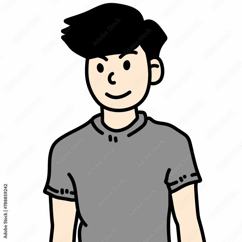 cute man cartoon on white background cute man cartoon on white background