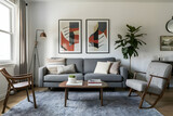 Cozy modern apartment living room interior design