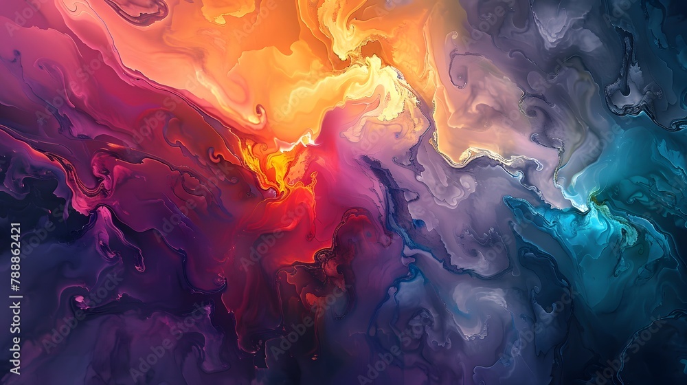 Obraz premium Colorful abstract oil painting wallpaper.