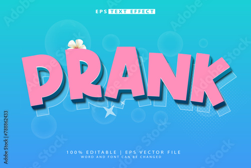 prank 3d editable text effect,  3d text mockup,