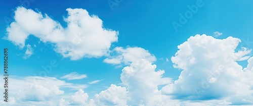 Cloudy blue sky background with tiny clouds