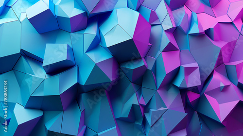 modern 3d wallpaper, blue purple color geometric shapes 3d render abstract background, business background 