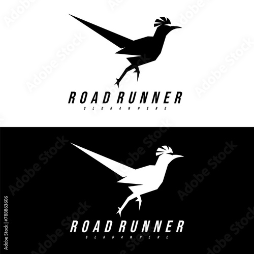 road runner logo design vector art photo