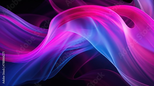 abstract background with smooth lines in pink, blue and purple colors photo