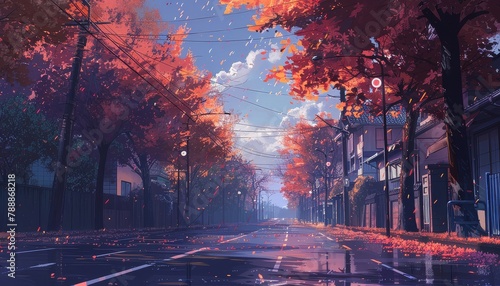Fall Vibes Anime Background