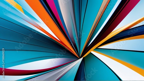 Wallpaper Mural 3d rendering of multicolor abstract background with concentric lines Torontodigital.ca