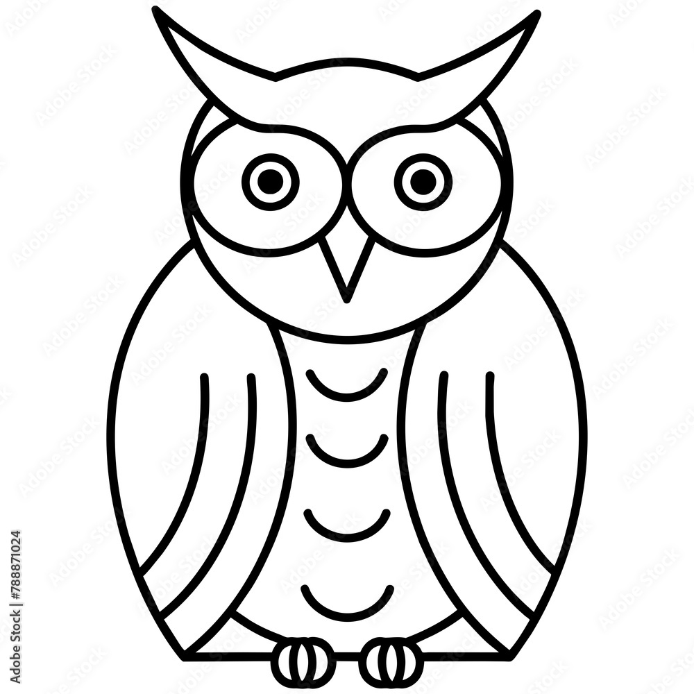 owl illustration mascot,owl silhouette,owl vector,icon,svg,characters,Holiday t shirt,black owl  drawn trendy logo Vector illustration,owl line art on a white background
