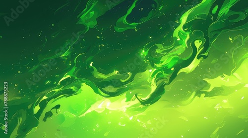 Green fire background
