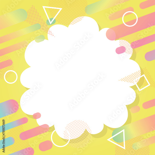 ポップなモコモコフレーム