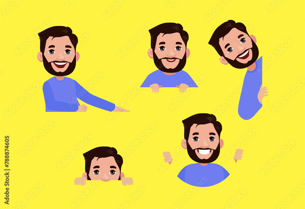 Peeping people collection of illustration