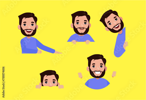 Peeping people collection of illustration