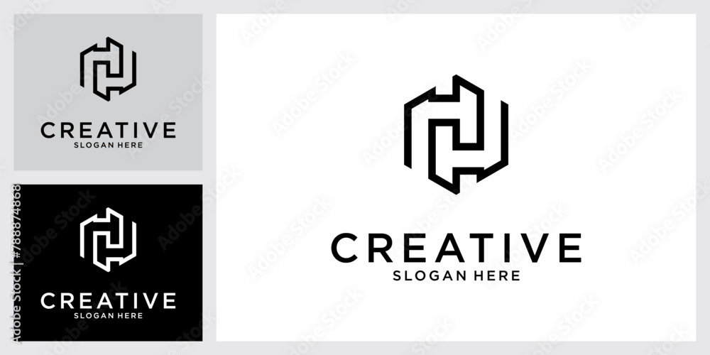 H or HH initial letter logo design concept H or HH initial letter logo design concept