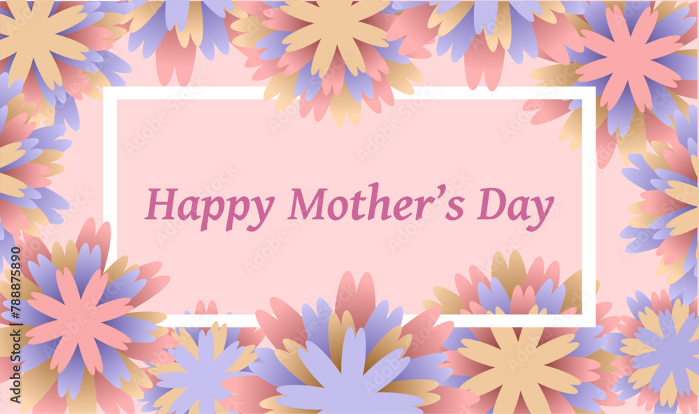 Happy mother's day with floral theme