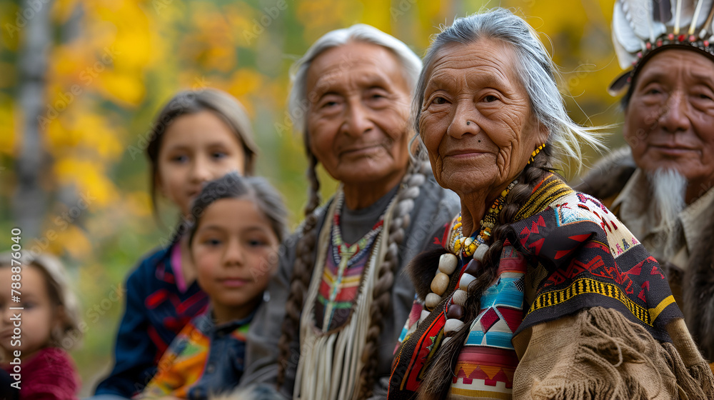 family of indigenous people, native America native, tribe, tribal red indians