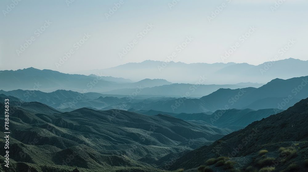 Serene twilight over gentle mountains for soothing landscape imagery