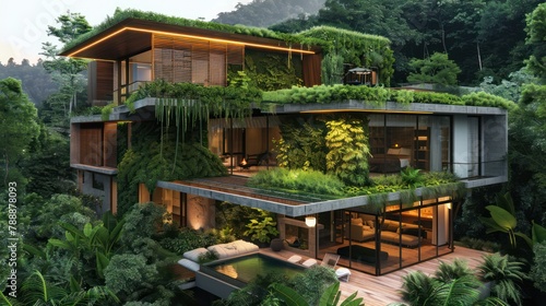 Eco-friendly architecture incorporates sustainable materials and energy-efficient design principles.