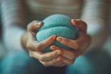 Calming Hands Grasping Stress Ball for Anxiety Relief - Awareness Concept