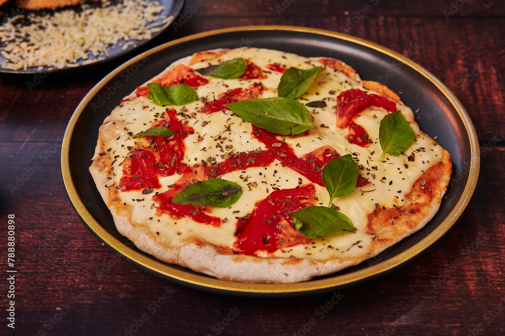 pizza on a plate pizza on a plate
