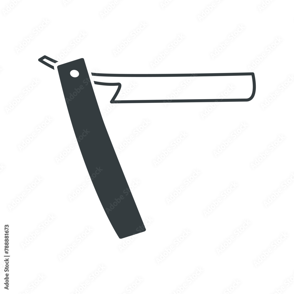 Straight razor icon vector design template Straight razor icon vector design template