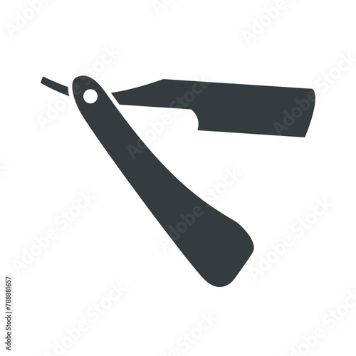 Straight razor icon vector design template