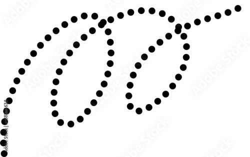 Spiral dotted lines symbol. Design element