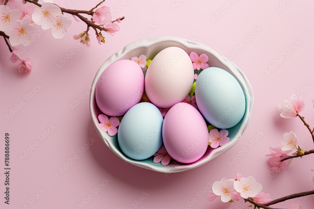 Easter eggs postcard background for the holiday Easter eggs postcard background for the holiday