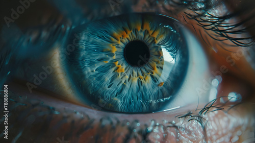 close up shot of human eye, ai generative