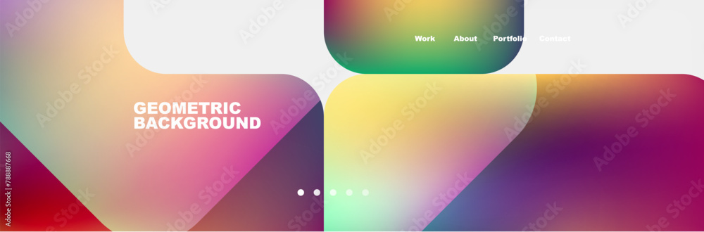 A vibrant geometric background featuring a rainbow of colors including violet, magenta, and electric blue. The liquid pattern consists of rectangles, circles, and varying tints and shades A vibrant geometric background featuring a rainbow of colors including violet, magenta, and electric blue. The liquid pattern consists of rectangles, circles, and varying tints and shades