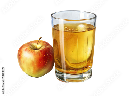 glass of fresh apple juice