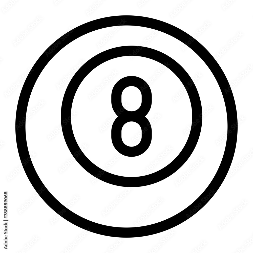billiard line icon billiard line icon