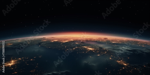 Glowing City Lights: Earth from Space