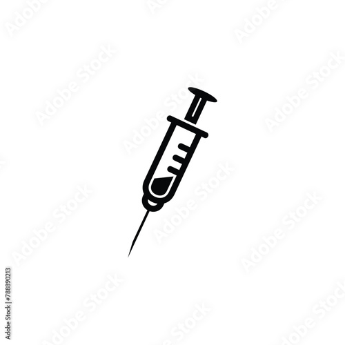 injection flat vector icon logo