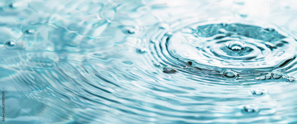 Light blue water shows transparent and clean ripples. Light blue water shows transparent and clean ripples.