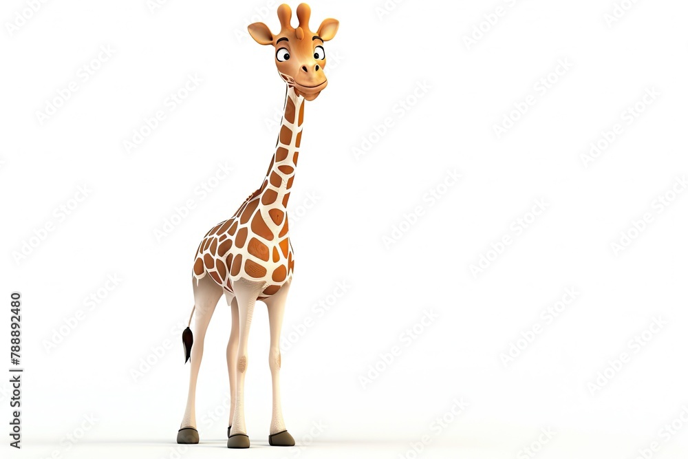 cute Giraffe 3D Render In the style 