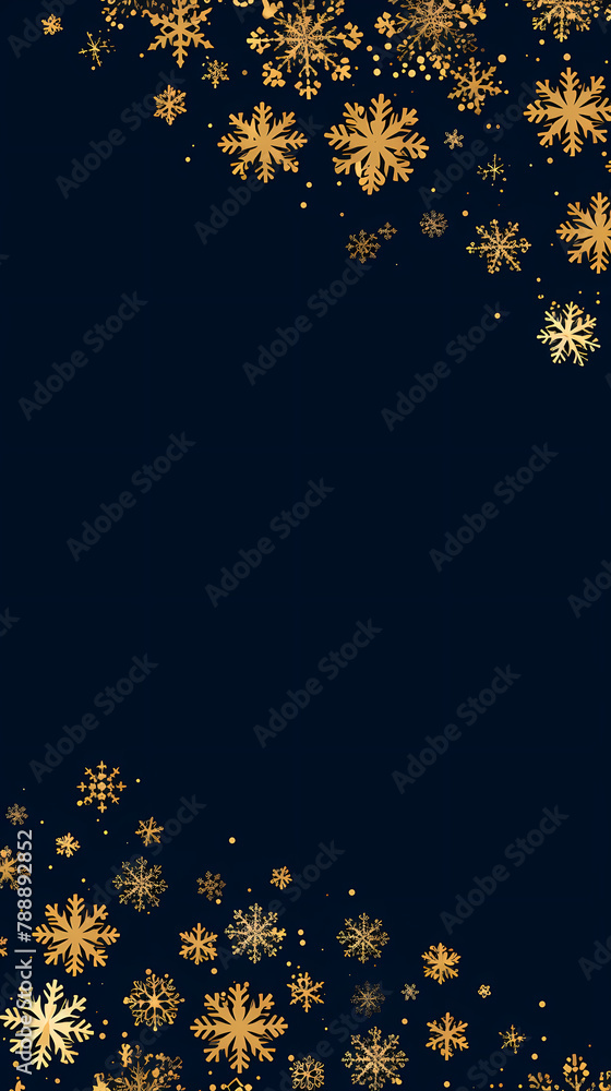Golden snowflake decorative background Golden snowflake decorative background