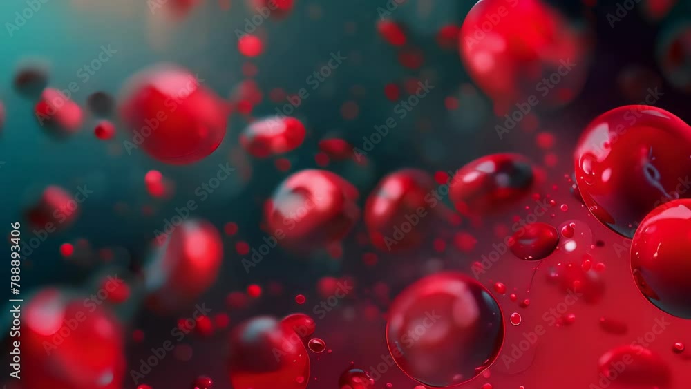 red blood cells in a blue background. Concept of chaos and disorder, as the red blood cells are scattered and disorganized. The blue background adds a sense of calmness red blood cells in a blue background. Concept of chaos and disorder, as the red blood cells are scattered and disorganized. The blue background adds a sense of calmness