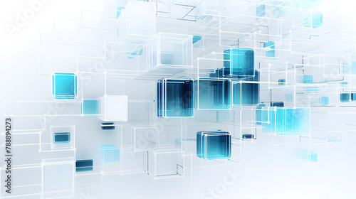 Wallpaper Mural Digital technology green and white abstract concept abstract poster web page PPT background Torontodigital.ca