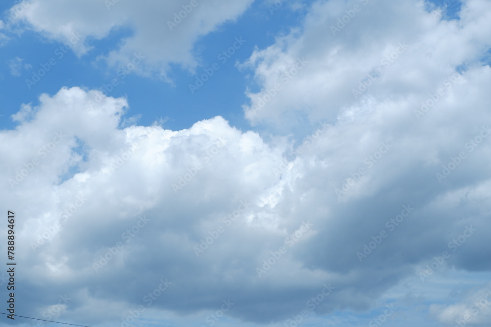 Fototapeta premium blue sky with cloud. natural background with copy space.