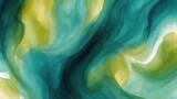 Abstract Watercolor Background in Blue and Green