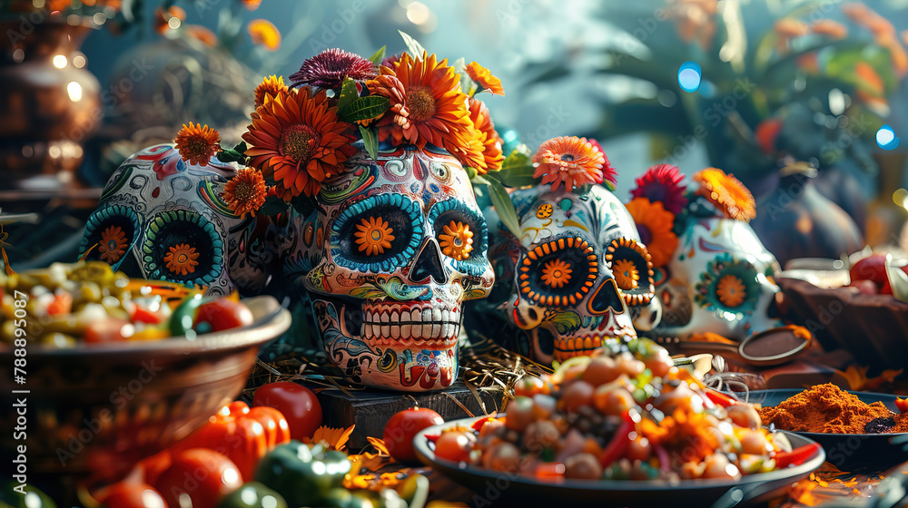 Mexican Day of the Dead Background