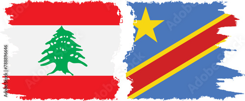 Congo - Kinshasa and Lebanon grunge flags connection vector Free Download Congo - Kinshasa and Lebanon grunge flags connection vector - GFXLoad