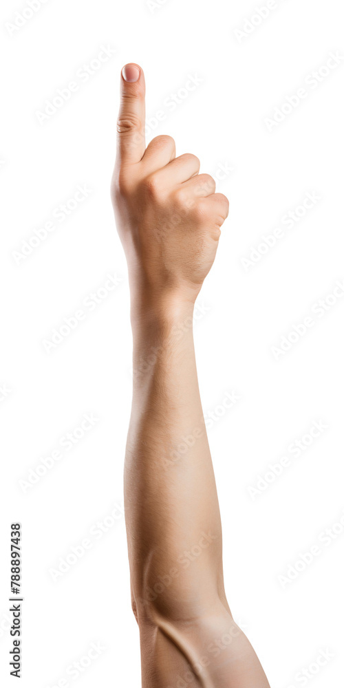 Male finger pointing at something, cut out transparent Male finger pointing at something, cut out transparent
