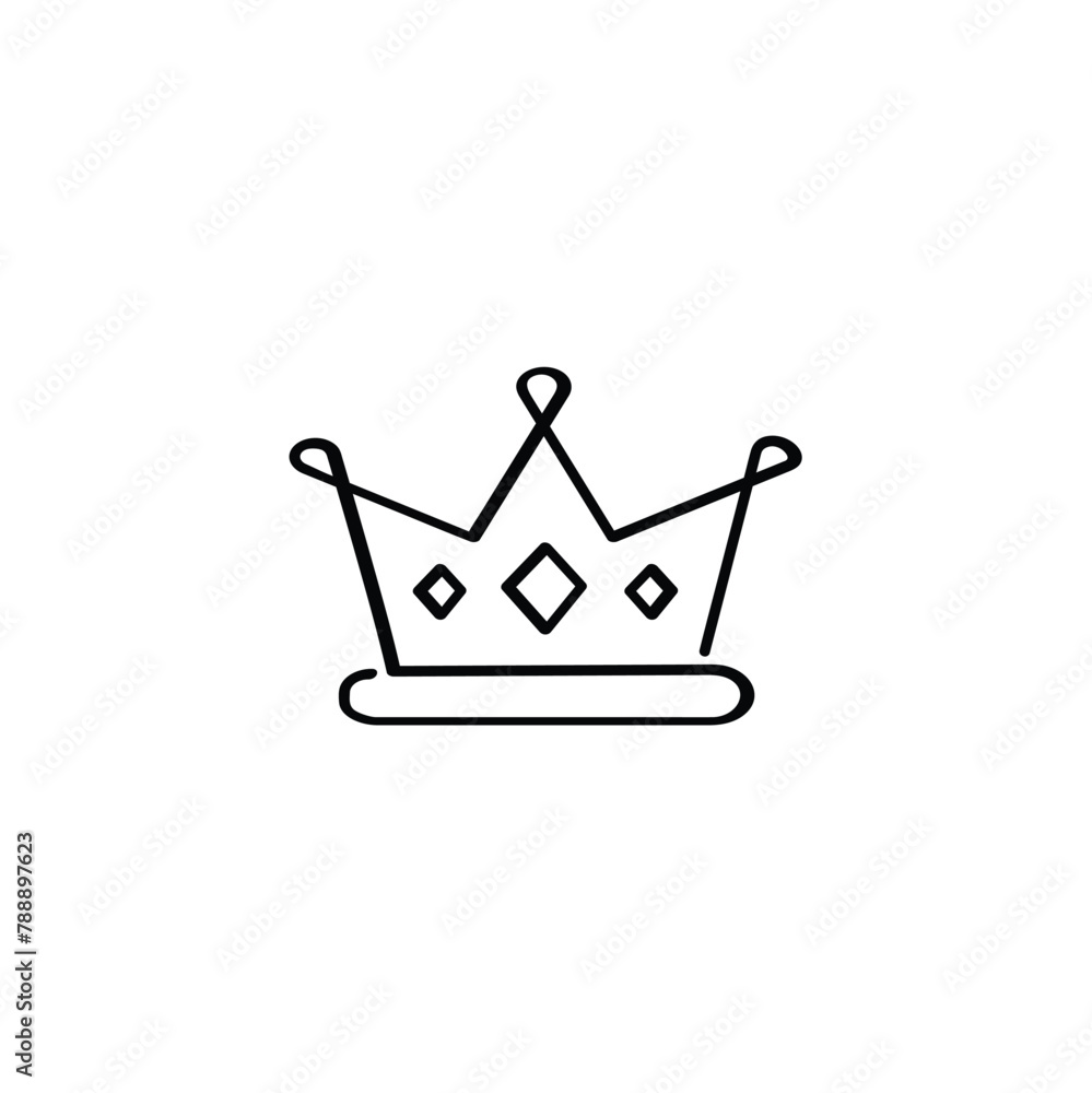 Crown Line Style Icon Design Crown Line Style Icon Design