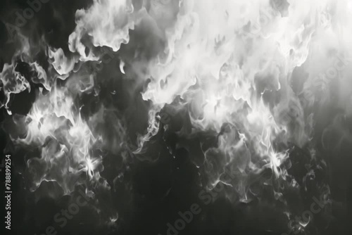 white smoke on theblack background photo