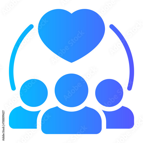 dedication gradient icon