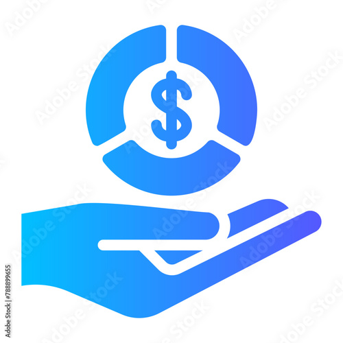 financial analysis gradient icon