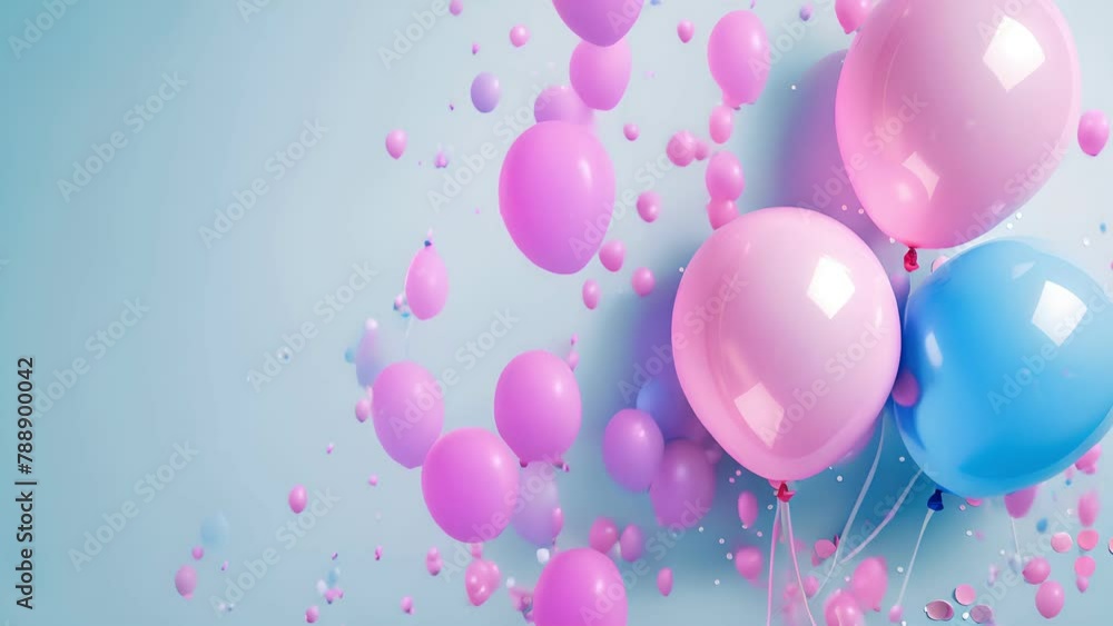 Celebrate, balloons and confetti background with copy space for festive gender reveal party, decor, balloon, birthday, fun, holiday, surprise, festive, happy Celebrate, balloons and confetti background with copy space for festive gender reveal party, decor, balloon, birthday, fun, holiday, surprise, festive, happy