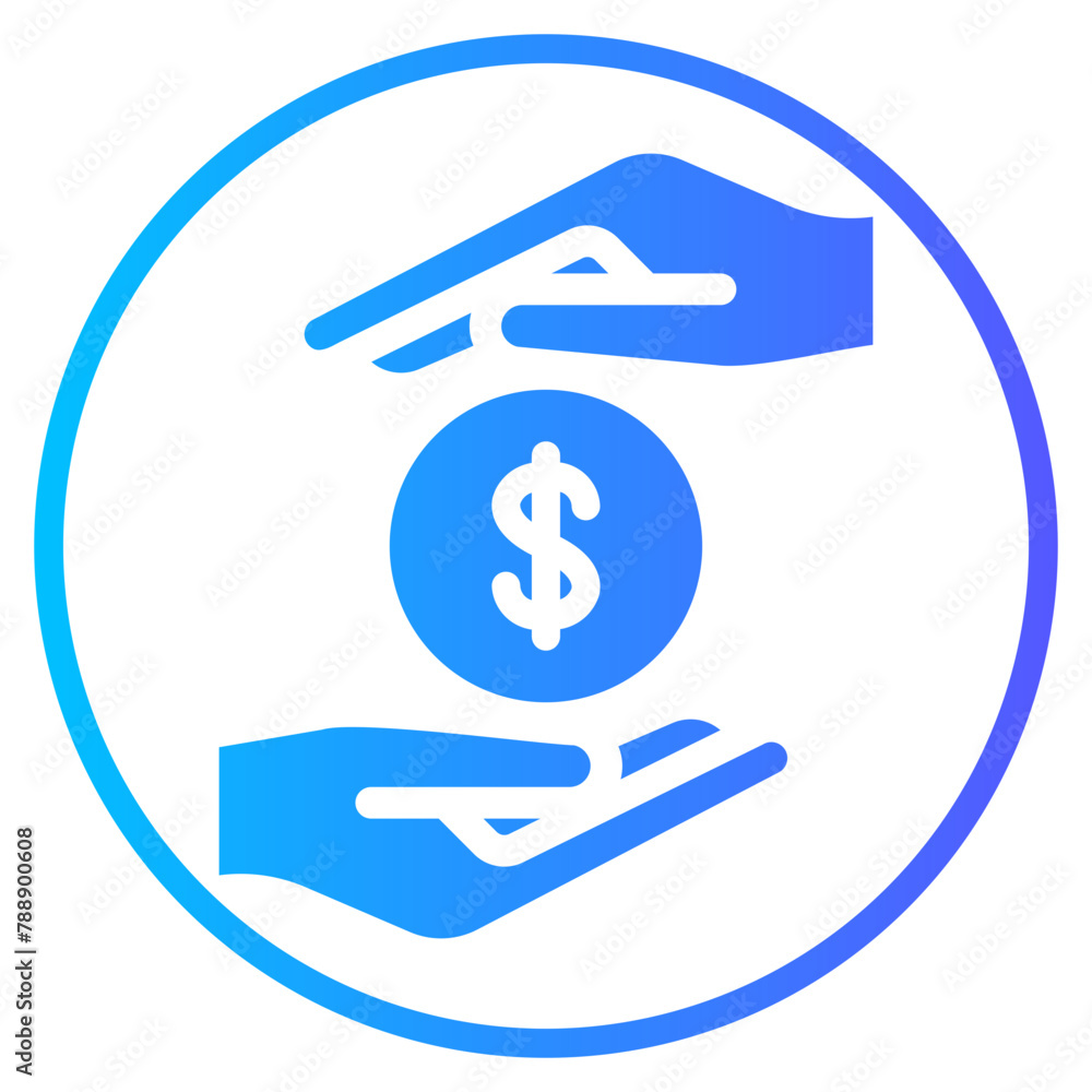 financial support gradient icon financial support gradient icon